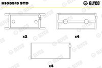 GLYCO H10555STD - Cojinete de cigüeñal