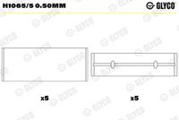 GLYCO H10655050MM - Código de motor: K9K 702<br>Posición/Grado: 1-5<br>Nº de componente: 02-4241<br>dimensión inferior [mm]: 0,25<br>