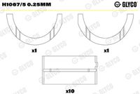 GLYCO H10675025MM - Cojinete de cigüeñal