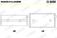 GLYCO H10695025MM - Cojinete de cigüeñal