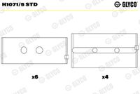 GLYCO H10715STD - Código de motor: HDZ (TU1M)<br>Posición/Grado: 1,5<br>Posición/Grado: 2-4<br>Material bloque motor: Aluminio<br>Nº de componente: 1261RA<br>Nº de componente: 1262RA<br>dimensión inferior [mm]: 0,5<br>