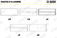 GLYCO H10765025MM - Cojinete de cigüeñal