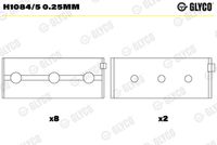 GLYCO H10845025MM - Cojinete de cigüeñal