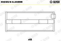 GLYCO H10956025MM - Código de motor: 185 A8.000<br>Espesor [mm]: 1,837<br>para un diám. de eje de [mm]: 59,97<br>para diám. carcasa de [mm]: 63,69<br>Diám. carcasa [mm]: 63,71<br>Se requiere adicionalmente artículo Nº: BB2075<br>para diámetro de abertura hasta [mm]: 59,99<br>