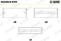 GLYCO H13285STD - Código de motor: AVF<br>Posición/Grado: 1-5<br>Nº de componente: 72-3931<br>