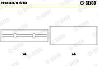 GLYCO H13384STD - Cojinete de cigüeñal