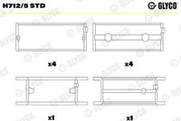 GLYCO H7125STD - Código de motor: OM 314.948<br>Posición/Grado: 1,3-5<br>Posición/Grado: 2<br>Nº de componente: 72-2444<br>Nº de componente: 72-2445H<br>dimensión inferior [mm]: 0,5<br>