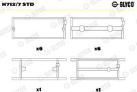 GLYCO H7127STD - Cojinete de cigüeñal