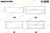 GLYCO H821/4 STD - Cojinete de cigüeñal