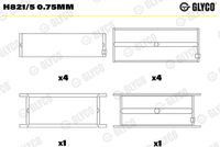 GLYCO H8215075MM - Cojinete de cigüeñal