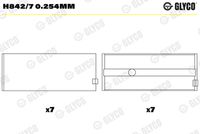 GLYCO H842/7 0.254mm - Cojinete de cigüeñal