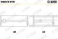 GLYCO H9015STD - Cojinete de cigüeñal