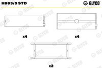 GLYCO H9935STD - Cojinete de cigüeñal