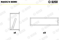 GLYCO N2044SEMI - Cojinete de árboles de levas