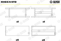 GLYCO H11045STD - Código de motor: 8140.43S<br>Posición/Grado: 1-4<br>Posición/Grado: 5<br>Nº de componente: 4691CPH<br>Nº de componente: 4692CP<br>dimensión inferior [mm]: 0,5<br>