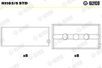 GLYCO H11635STD - Cojinete de cigüeñal