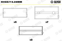 GLYCO H11697025MM - Cojinete de cigüeñal