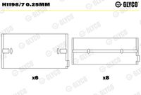 GLYCO H11987025MM - Cojinete de cigüeñal