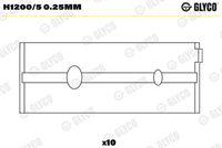 GLYCO H12005025MM - Cojinete de cigüeñal