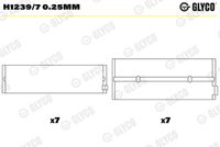 GLYCO H12397025MM - Cojinete de cigüeñal