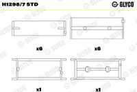 GLYCO H12987STD - Código de motor: N57 D30 B<br>Espesor [mm]: 2,498<br>para un diám. de eje de [mm]: 54,95<br>para diám. carcasa de [mm]: 59,99<br>Diám. carcasa [mm]: 60,01<br>para diámetro de abertura hasta [mm]: 54,97<br>