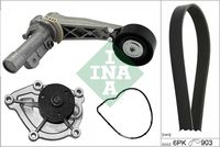 Schaeffler INA 529050430 - Bomba de agua + kit de correa poli V