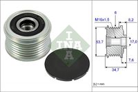 Schaeffler INA 535022410 - Rueda libre alternador