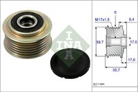 Schaeffler INA 535022510 - Rueda libre alternador