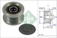 Schaeffler INA 535023210 - Rueda libre alternador