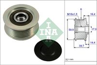 Schaeffler INA 535024110 - Rueda libre alternador