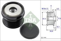 Schaeffler INA 535025210 - Rueda libre alternador