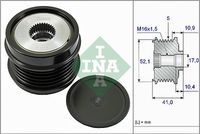 Schaeffler INA 535027210 - Rueda libre alternador