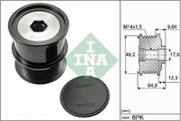 Schaeffler INA 535028410 - Rueda libre alternador