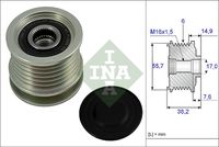 Schaeffler INA 535001310 - Rueda libre alternador