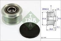 Schaeffler INA 535002210 - Rueda libre alternador