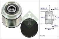 Schaeffler INA 535002810 - Rueda libre alternador