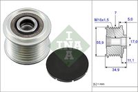 Schaeffler INA 535008310 - Rueda libre alternador