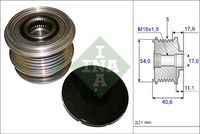 Schaeffler INA 535012110 - Rueda libre alternador