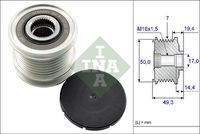 Schaeffler INA 535014010 - Rueda libre alternador