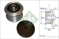 Schaeffler INA 535014210 - Rueda libre alternador