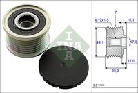 Schaeffler INA 535015310 - Rueda libre alternador