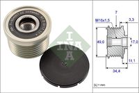 Schaeffler INA 535016410 - Rueda libre alternador