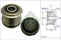 Schaeffler INA 535018110 - Rueda libre alternador