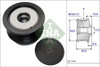 Schaeffler INA 535018810 - Rueda libre alternador