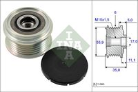 Schaeffler INA 535022210 - Rueda libre alternador