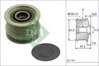 Schaeffler INA 535023410 - Rueda libre alternador