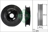 Schaeffler INA 544007210 - Ancho [mm]: 35<br>Diámetro interior [mm]: 35<br>Diámetro exterior [mm]: 180<br>Número de nervaduras: 5<br>Peso [kg]: 2,535<br>Parámetro: 6PK<br>Artículo complementario / información complementaria 2: con tornillo<br>