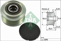 Schaeffler INA 535027710 - Rueda libre alternador