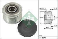 Schaeffler INA 535030410 - Rueda libre alternador