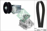 Schaeffler INA 529016131 - Bomba de agua + kit de correa poli V